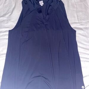 Livi Active Navy Sleeveless V-Neck Performance Tank
